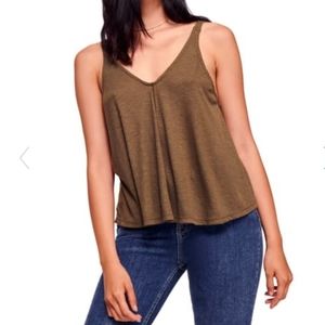 FREE PEOPLE DANI TANK. ARMY GREE, NWT, SMALL